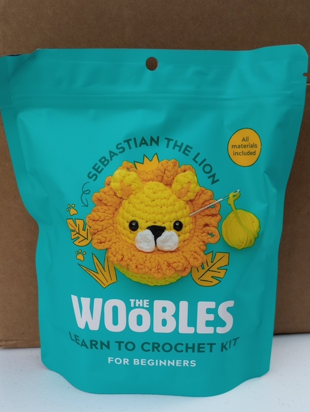 The Woobles "Sebastian the Lion" Learn to Crochet Kit - New Sealed